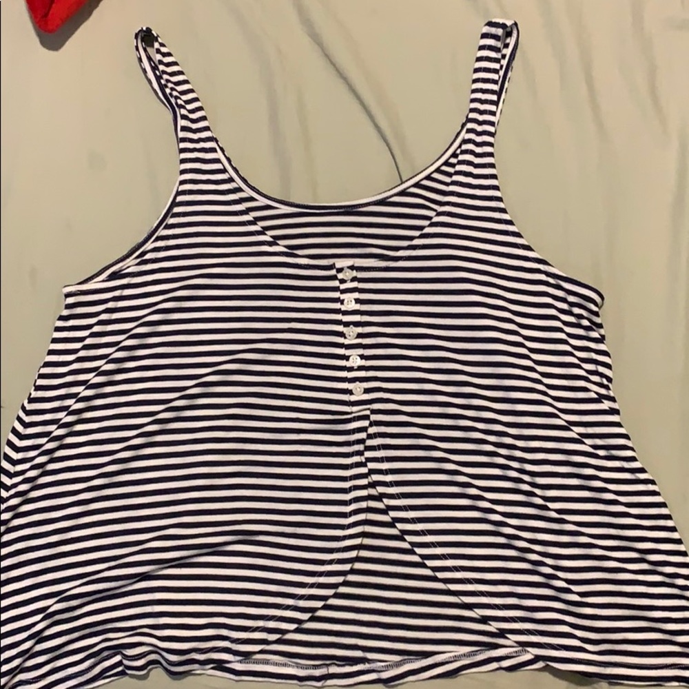 Striped tank top crop